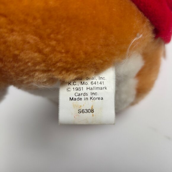 9" VINTAGE 1981 HALLMARK SHIRT TALES TYG STUFFED ANIMAL PLUSH TOY ORANGE TIGER - Picture 6 of 6